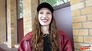 GERMAN SCOUT - Slim Ukrainian Inclusive Mari Sputnik accidentally cum in eye at Pick Up Casting Fuck in Berlin